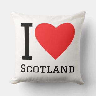 I love scotland square sticker cushion