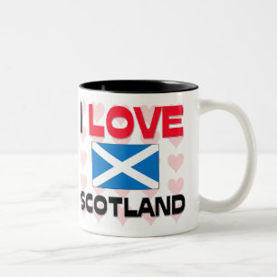 I Love Scotland Two-Tone Coffee Mug