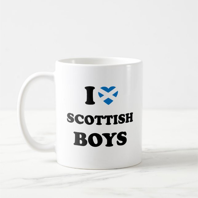 I Love Scottish Boys Coffee Mug (Left)