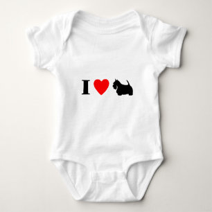 I Love Scottish Terriers Baby Creeper