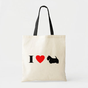 I Love Scottish Terriers Bag
