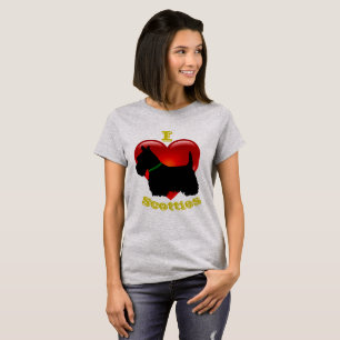 I Love Scottish Terriers, Big red heart of love T-Shirt