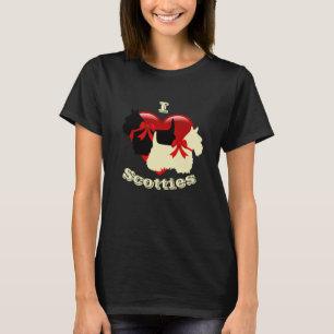 I Love Scottish Terriers, Black & wheaten T-Shirt