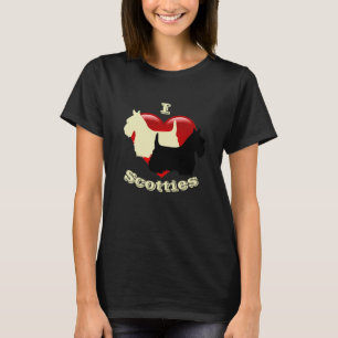 I Love Scottish Terriers, Black & wheaten T-Shirt