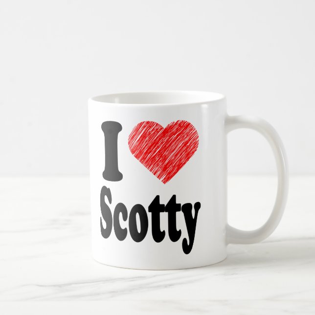 I Love Scotty Heart Art Mug (Right)