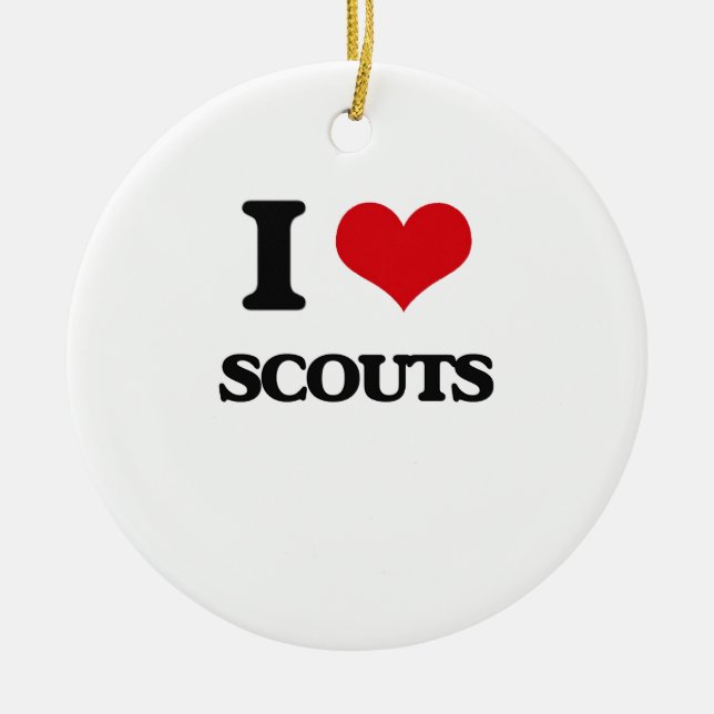 I love Scouts Ceramic Tree Decoration (Front)