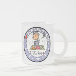 I Love Scrapbooking Frosted Glass Coffee Mug