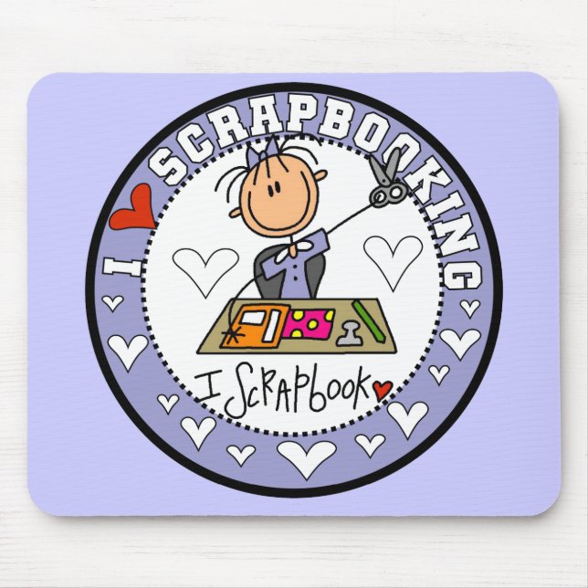 I Love Scrapbooking Mousepad (Front)