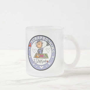I Love Scrapbooking Tshirts and Gifts Frosted Glass Coffee Mug