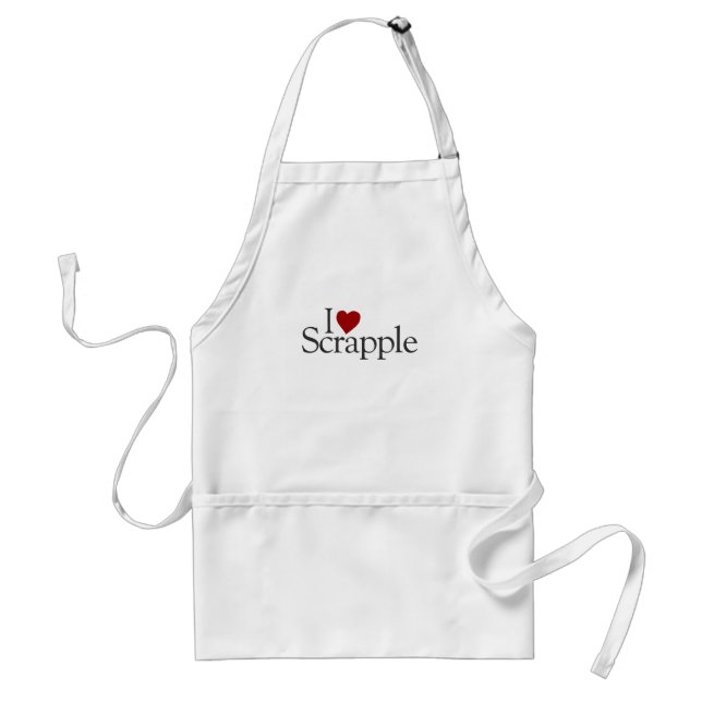 I Love Scrapple Standard Apron (Front)