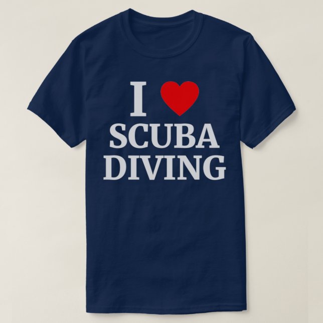 I Love Scuba Dibing Heart T-Shirt (Design Front)