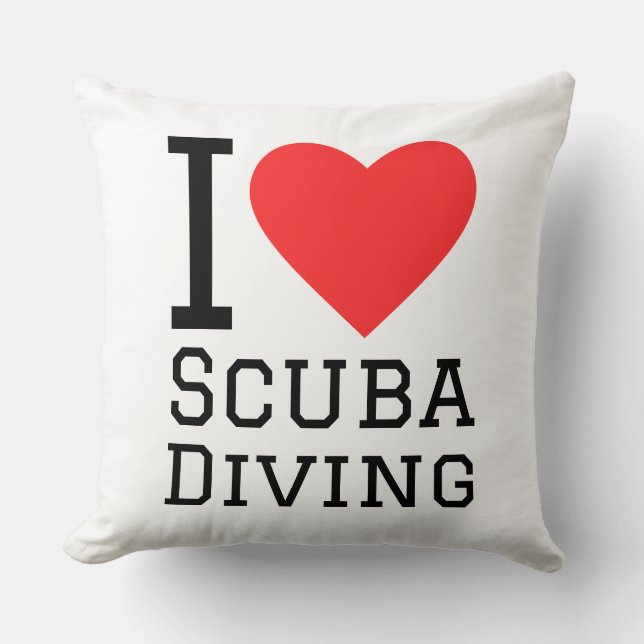 I love scuba diving cushion (Front)