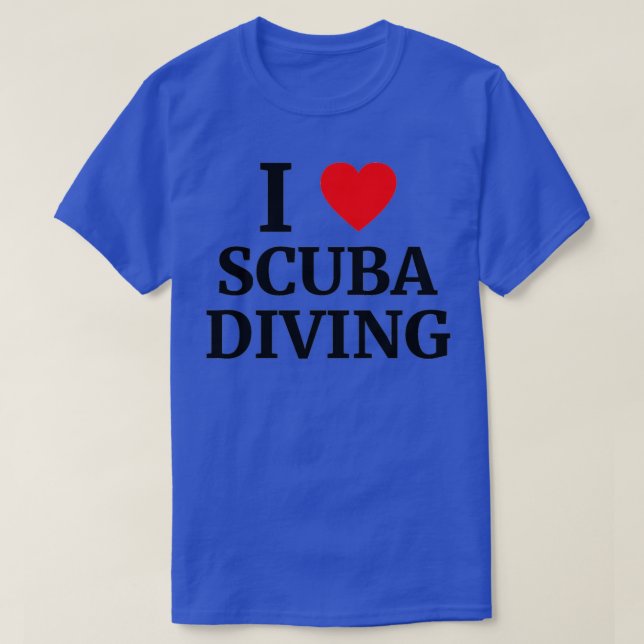 I Love Scuba Diving Heart 1 T-Shirt (Design Front)
