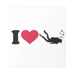 I love Scuba Diving Notepad