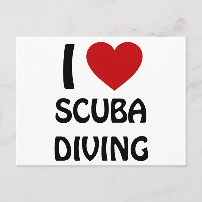 I love Scuba Diving Postcard (Front)