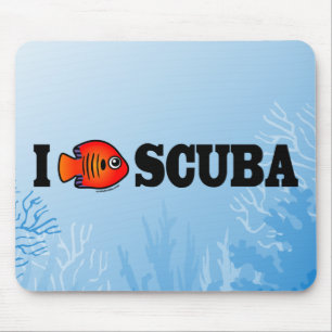 I Love Scuba Mouse Mat