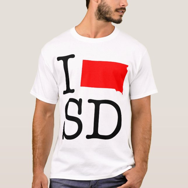 I Love SD South Dakota T-Shirt (Front)