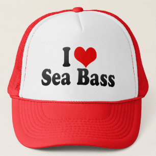 I Love Sea Bass Trucker Hat