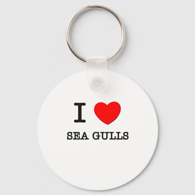 I Love Sea Gulls Key Ring (Front)
