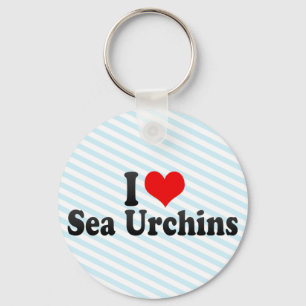 I Love Sea Urchins Key Ring