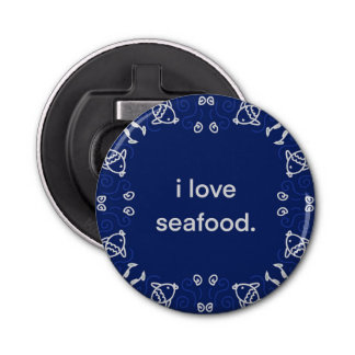 I love Seafood Napkin Bottle Opener
