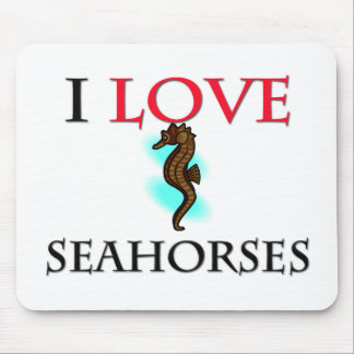 I Love Seahorses Mouse Mat