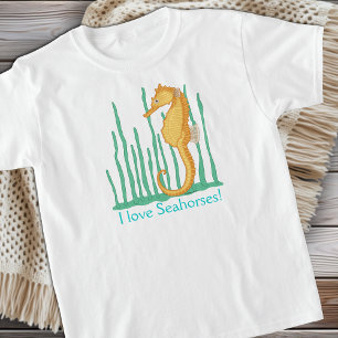I Love Seahorses Orange Seahorse T-Shirt