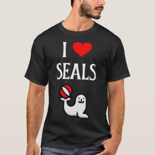 I Love Seals I Heart Seals Seal Marine Mammal Pin T-Shirt