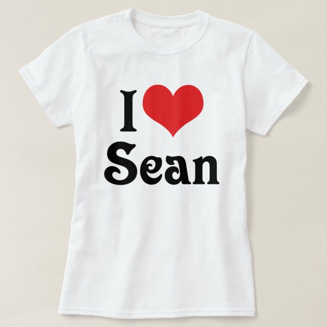 I Love Sean T-Shirt (Design Front)