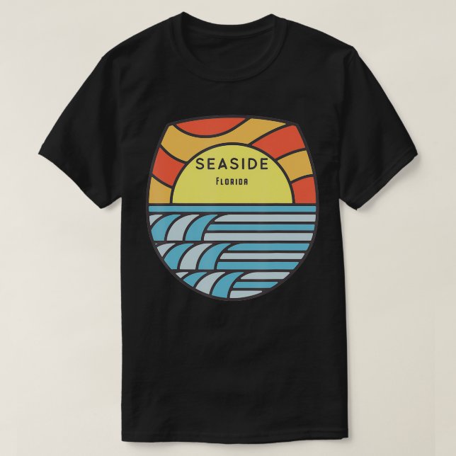 I Love Seaside Beach Florida FL Atlantic Ocean Sun T-Shirt (Design Front)