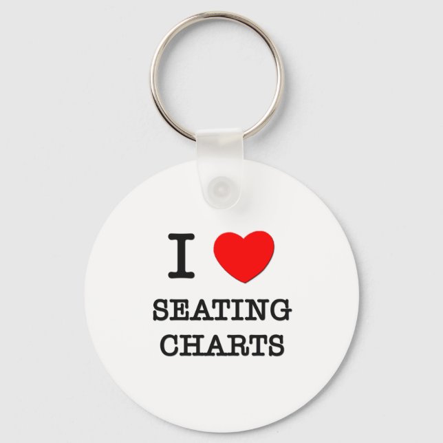 I Love Seating Charts Key Ring (Front)