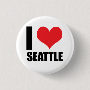 I love Seattle 3 Cm Round Badge