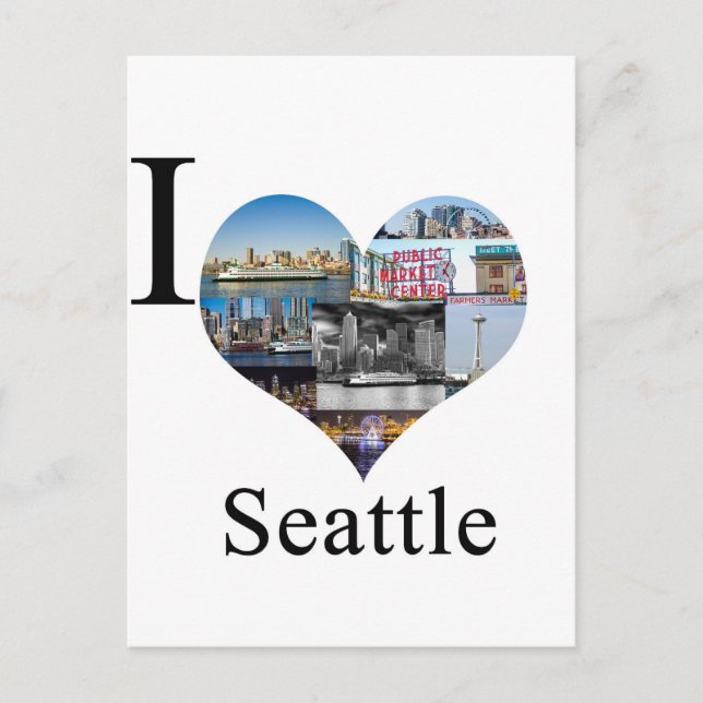 I Love Seattle Postcard (Front)