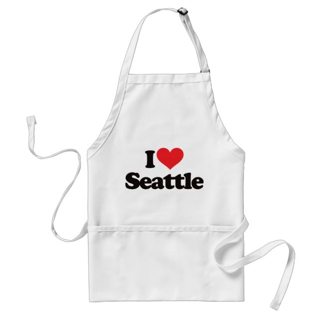 I Love Seattle Standard Apron (Front)