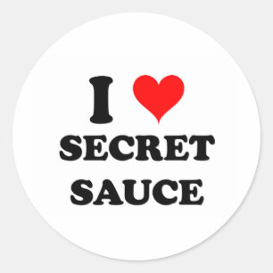 I Love Secret Sauce Classic Round Sticker