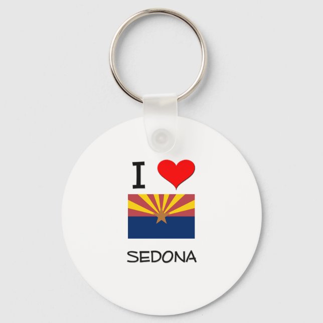I Love SEDONA Arizona Key Ring (Front)