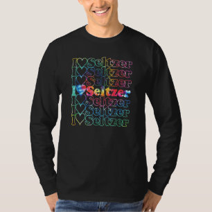 I Love Seltzer Cool Vintage Inspired with Heart Ti T-Shirt