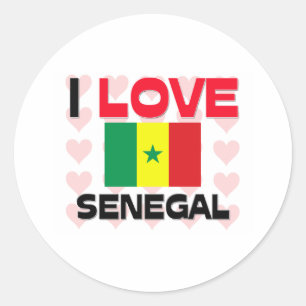 I Love Senegal Classic Round Sticker