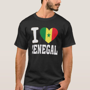 I Love Senegal Heart Souvenir Lovers Pride Travel T-Shirt