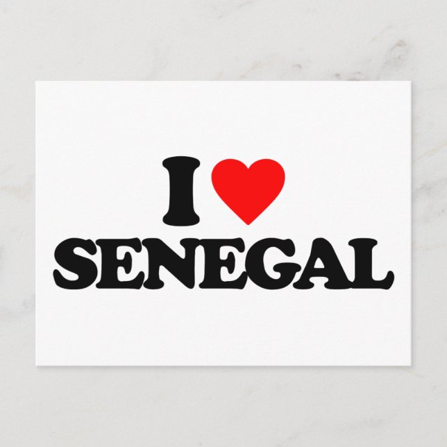 I LOVE SENEGAL POSTCARD (Front)