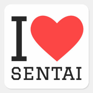 I love sentai square sticker