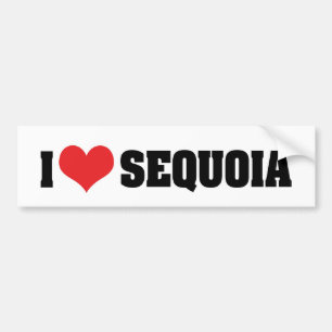 I Love Sequoia Bumper Sticker