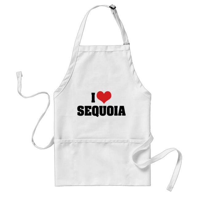 I Love Sequoia Standard Apron (Front)