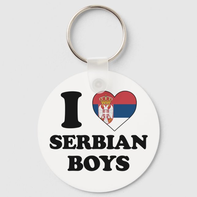 I love Serbian boys Key Ring (Front)