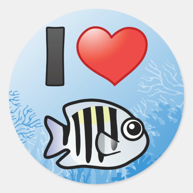 I Love Sergeant Major Classic Round Sticker (Front)