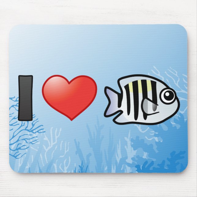 I Love Sergeant Major Mouse Mat (Front)