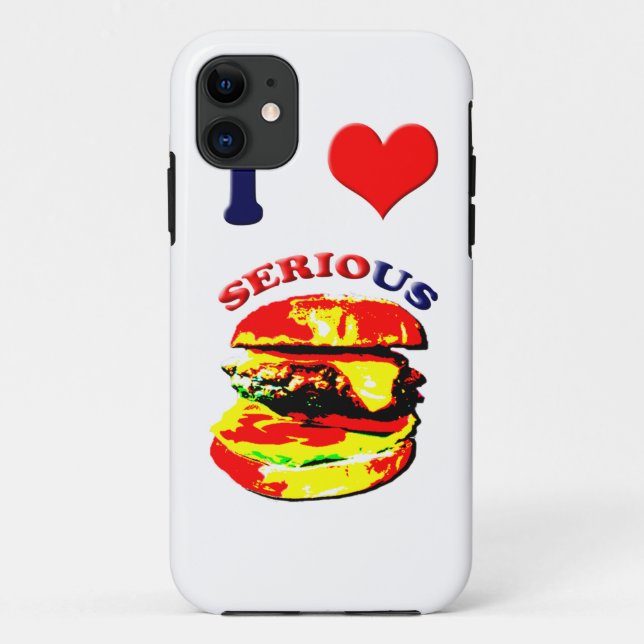 I Love Serious Burgers Case-Mate iPhone Case (Back)