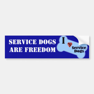 I Love Service Dogs Bumper Sticker