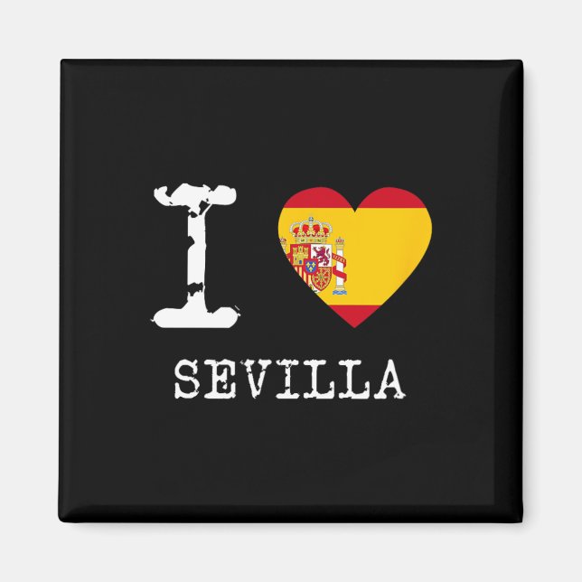 I Love Sevilla Spain Flag  Magnet (Front)