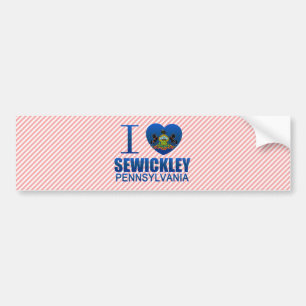 I Love Sewickley, PA Bumper Sticker